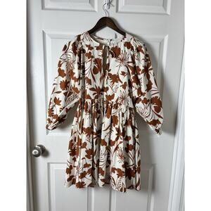 NWT HYFVE Brown And Cream Dress Large